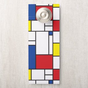 Mondrian Minimalistische Geometrische De-Stijl-Mod Türanhänger