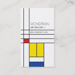 Mondrian Modern Art De Stijl Minimalistisch Abstra Visitenkarte