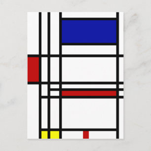 Mondrian Modern Art Postkarte