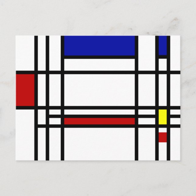 Mondrian Modern Art Postkarte (Vorderseite)