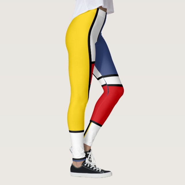 Mondrian  moderne geometrische Stilkunst. Leggings (Rechts)