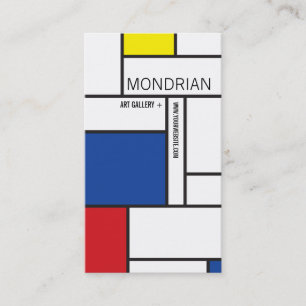 Mondrian moderne Kunst De Stijl Minimalist Visitenkarte