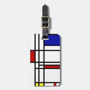 Mondrian moderne Kunst Gepäckanhänger
