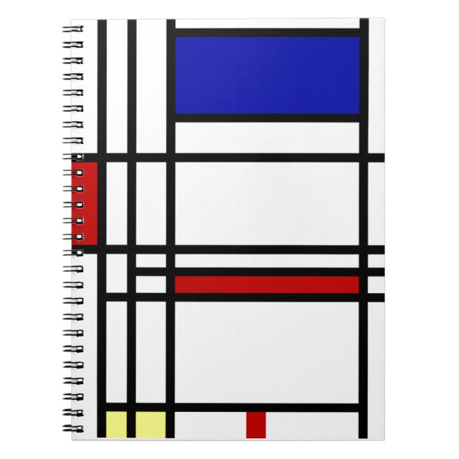 Mondrian moderne Kunst Notizblock (Vorderseite)