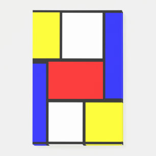 Mondrian-Muster Post-it Klebezettel