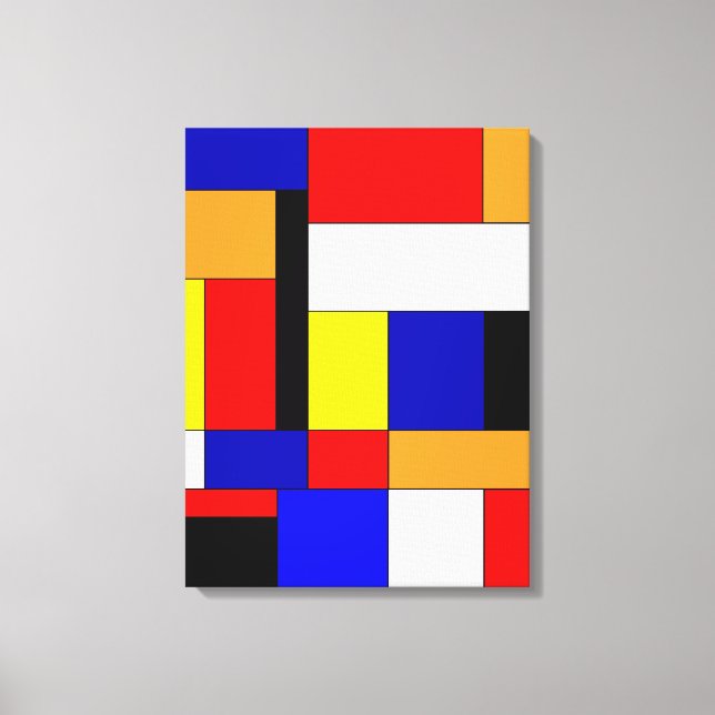 Mondrian No. 9 Leinwanddruck (Vorderseite)