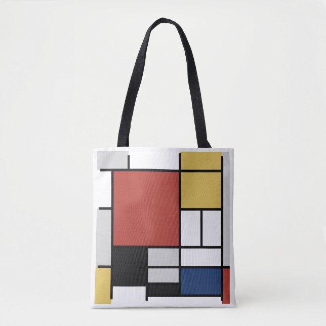 Mondrian Painting Red Flugzeug Yellow Black Gray B (Vorderseite)