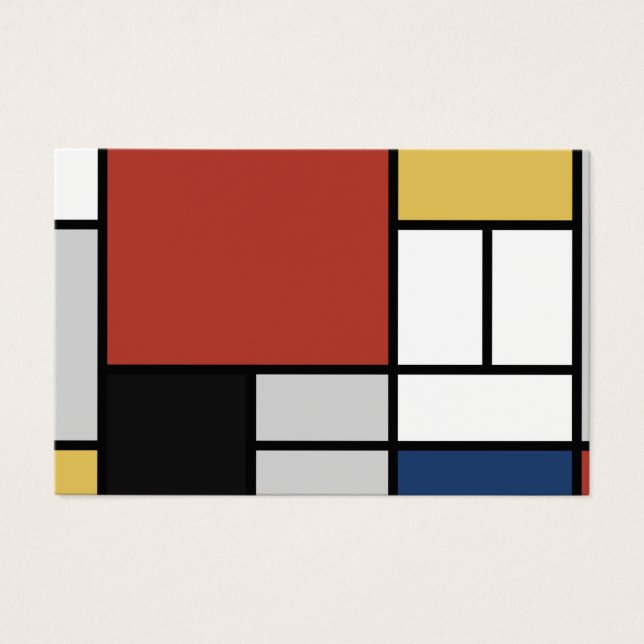 Mondrian Painting Red Flugzeug Yellow Black Gray B (Vorderseite)