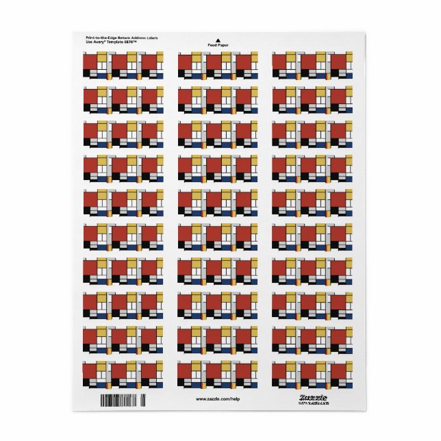 Mondrian Painting Red Flugzeug Yellow Black Gray B (Vorne)