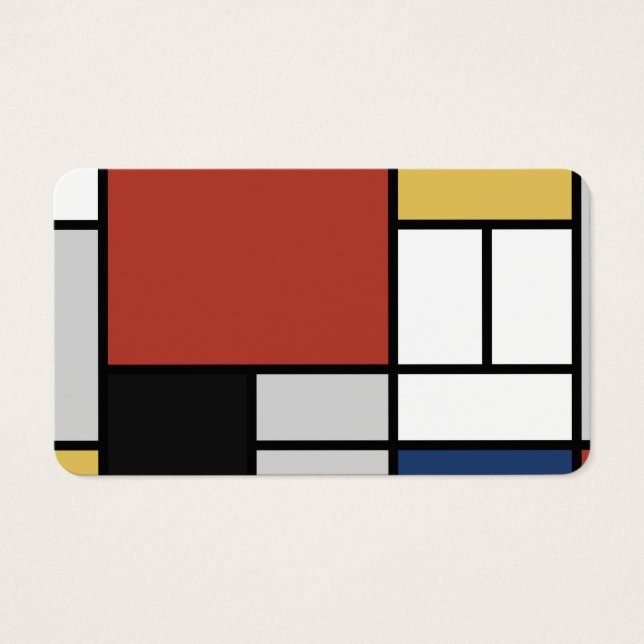 Mondrian Painting Red Flugzeug Yellow Black Gray B (Vorderseite)