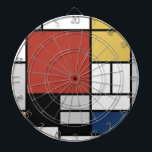 Mondrian Painting Red Flugzeug Yellow Black Gray B Dartscheibe<br><div class="desc">Die Komposition mit Groß-Rot-Flugzeug, Gelb, Schwarz, Grau und Blauer Piet Mondrian begann in den 1920er Jahren die definitiven abstrakten Gemälde zu schaffen, für die er am besten bekannt ist. Er behielt seine Palette beschränkt auf Weiß, Schwarz und Grau zusätzlich zu den drei Grundfarben Rot, Gelb und Blau. Seine Kompositionen entstanden...</div>