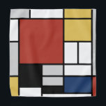 Mondrian Painting Red Flugzeug Yellow Black Gray B Halstuch<br><div class="desc">Die Komposition mit Groß-Rot-Flugzeug, Gelb, Schwarz, Grau und Blauer Piet Mondrian begann in den 1920er Jahren die definitiven abstrakten Gemälde zu schaffen, für die er am besten bekannt ist. Er behielt seine Palette beschränkt auf Weiß, Schwarz und Grau zusätzlich zu den drei Grundfarben Rot, Gelb und Blau. Seine Kompositionen entstanden...</div>