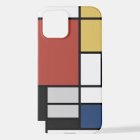 Mondrian Painting Red Flugzeug Yellow Black Gray B