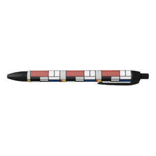 Mondrian Painting Red Flugzeug Yellow Black Gray B Kugelschreiber
