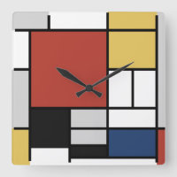 Mondrian Painting Red Flugzeug Yellow Black Gray B