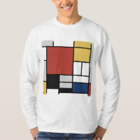 Mondrian Painting Red Flugzeug Yellow Black Gray B