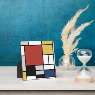 Mondrian Painting Red Plane Yellow Black Gray Blue Fotoplatte