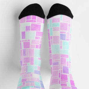 Mondrian Pastel 2 Socken