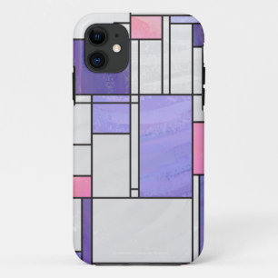 Mondrian Pink Lila White Print Case-Mate iPhone Hülle
