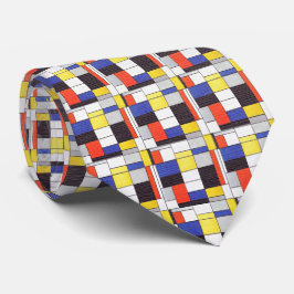 Mondrian-Raster – Abstrakte Kunstblöcke Krawatte