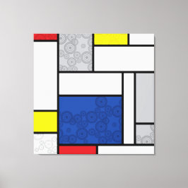 Mondrian Retro Circles Minimalistisch De Stijl Mod Leinwanddruck
