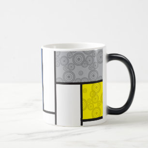 Mondrian Retro Circles Minimalistisch De Stijl Mod Verwandlungstasse
