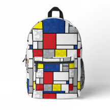Mondrian Retro Kreise Minimalistischer De Stijl Mo