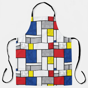 Mondrian Retro Kreise Minimalistischer De Stijl Mo Schürze