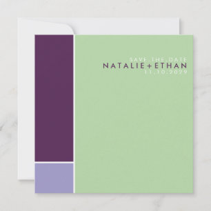 Mondrian Retro Mod-Kunst bunt Save the Date