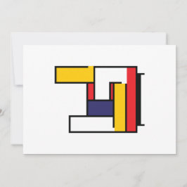 Mondrian Rock Hand Einladung