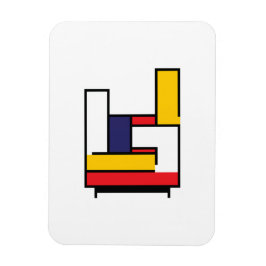 Mondrian Rock Hand Magnet