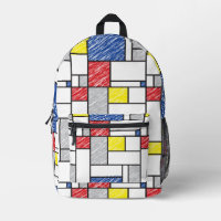 Mondrian Scribbles Minimalist Stijl Modern Art
