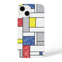 Mondrian Scribbles Minimalist Stijl Modern Art