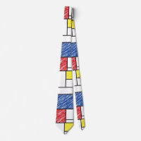 Mondrian Scribbles Minimalist Stijl Modern Art