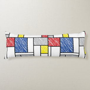 Mondrian Scribbles Minimalist Stijl Modern Art Seitenschläferkissen