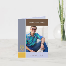 Mondrian Simple Color Blocks Abschluss Foto Dankeskarte