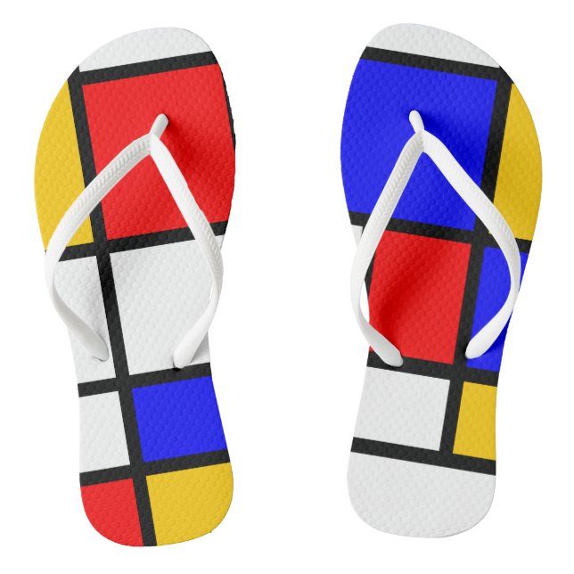 Mondrian-Stil Flip Flops (Fußbett)