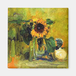 Mondrian - Stillleben mit Sonnenblume, Magnet