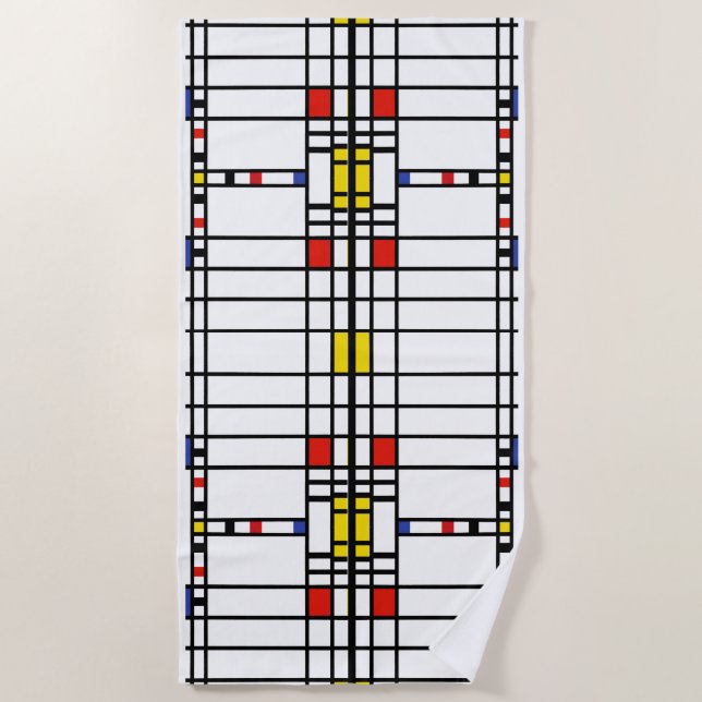 Mondrian Strandtuch (Vorderseite)