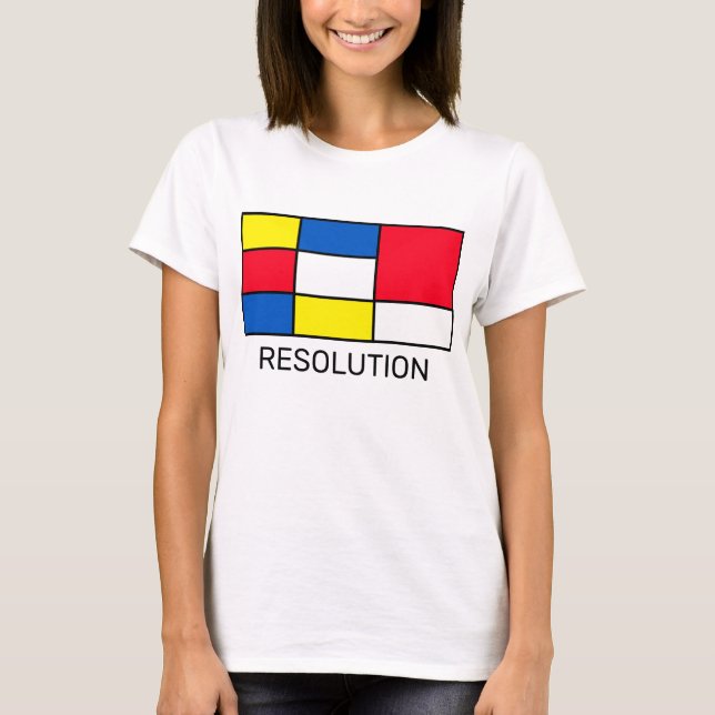 Mondrian Style Abstrakt Art T-Shirt (Vorderseite)