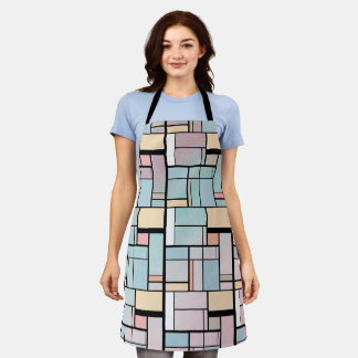 Mondrian Style Art: Mondrian Pastel Colors Schürze
