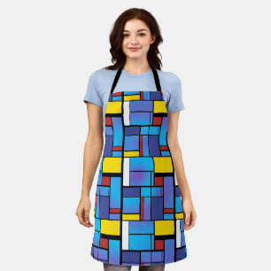 Mondrian Style Art, Mondrian Wave Colors Schürze