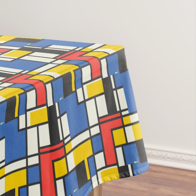 Mondrian Style Color Blocks Tischdecke (Beispiel)