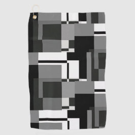 Mondrian Style Gray Abstrakt Modern Geometric Chic Golfhandtuch