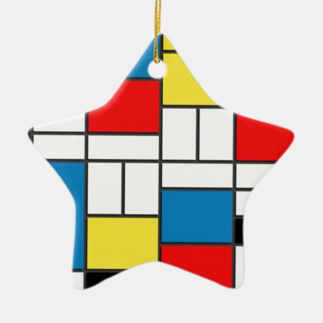 Mondrian Style Keramikornament (Vorne)