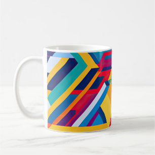 Mondrian Style Moderne Abstrakte Kunstwerke Kaffeetasse