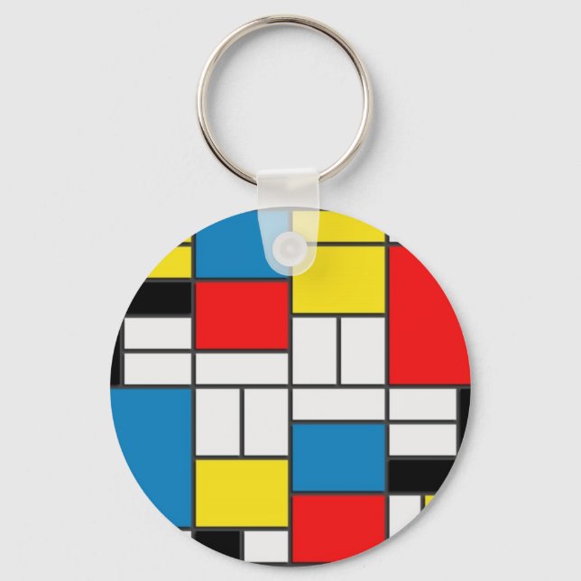 Mondrian Style Schlüsselanhänger (Vorderseite)
