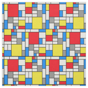 Mondrian Thema Gewebe Stoff