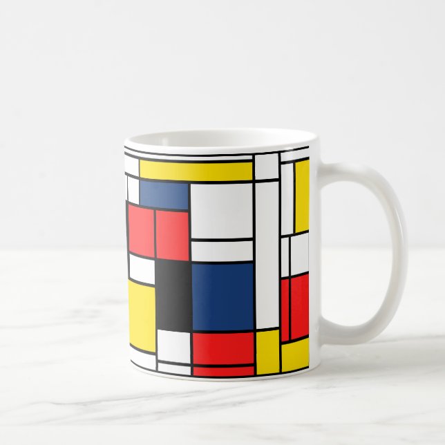 Mondrian trinkt hier! tasse (Rechts)