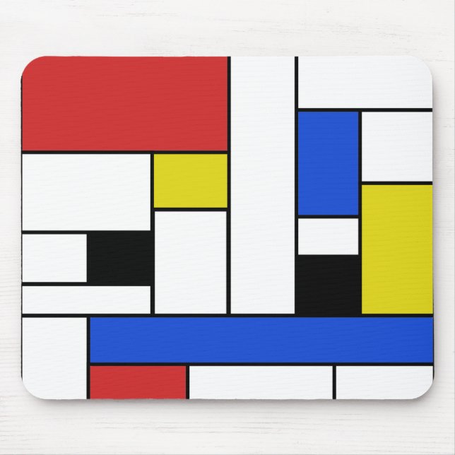 Mondrian zeichnet Mousepad (Vorne)